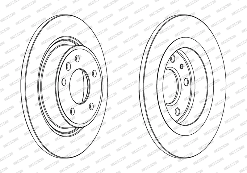 FERODO Brake Disc | DDF1871C | OE-Matching Quality | Smooth & Quiet Braking | Pack of 2