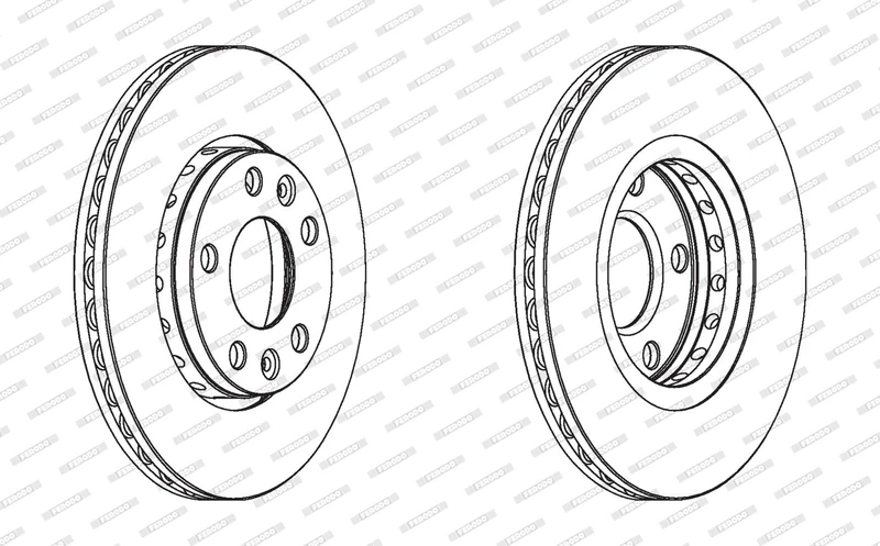 FERODO Brake Disc | DDF1728C | Front | for DACIA DUSTER 2017- | OE-Matching Quality | Smooth & Quiet Performance - Image 1
