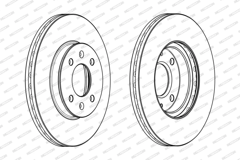 FERODO Brake Disc | DDF2089C | OE-Matching Quality | Smooth & Quiet Braking | Pack of 2