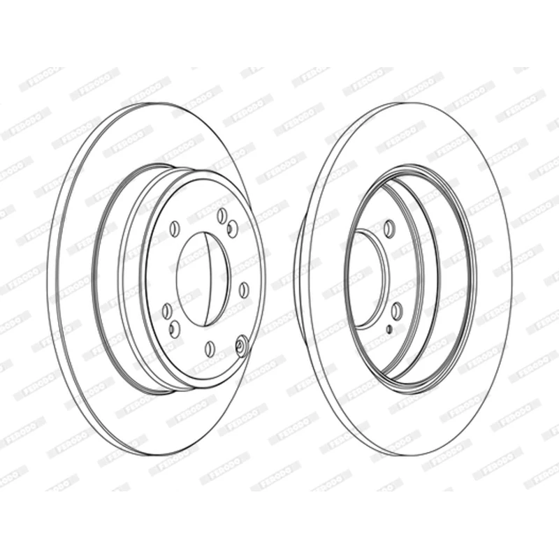 FERODO Brake Disc | DDF1787C | OE-Matching Quality | Smooth & Quiet Braking | Pack of 2