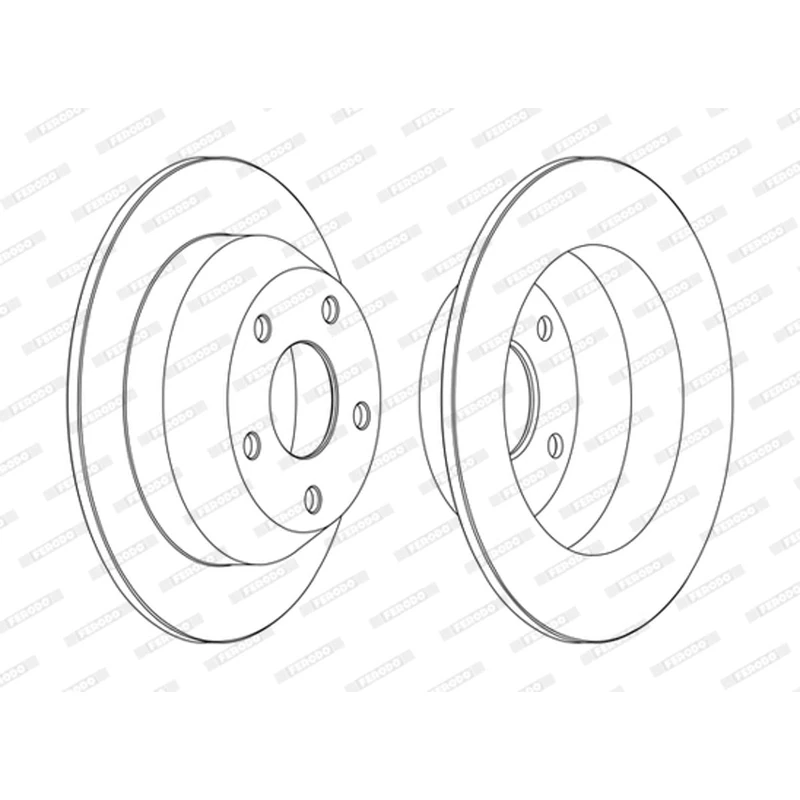 FERODO Brake Disc | DDF1553C | OE-Matching Quality | Smooth & Quiet Braking | Pack of 2