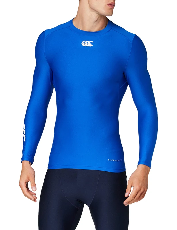 Canterbury Men's Thermoreg Long Sleeve Top | Compression Shirt | Base Layer Top with Heat Retention & Thermal Regulation Top, Olympian Blue, XS - Image 1
