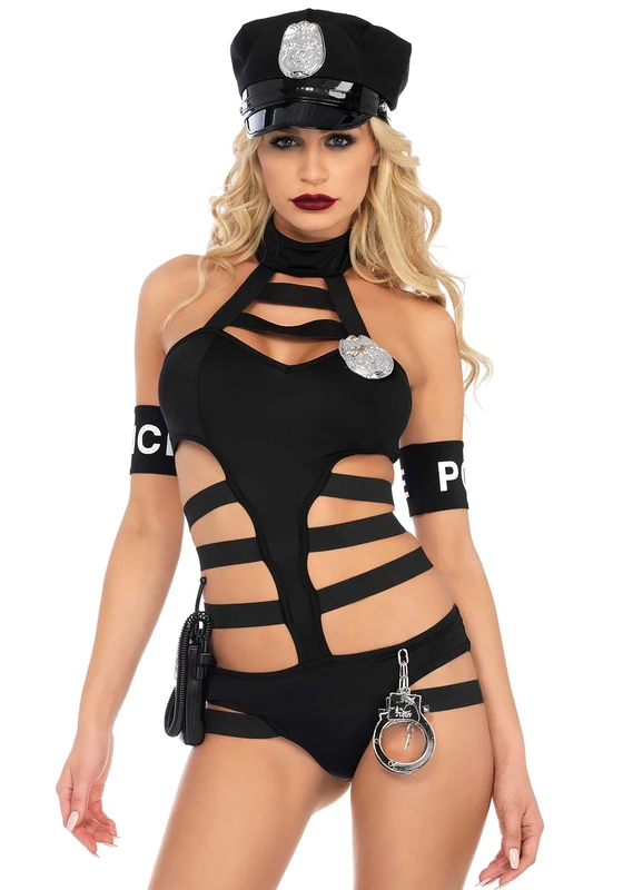 Leg Avenue 8669201001 Under Cover Cop Adult costumes, Black, Small(Uk 6-8) - Image 1