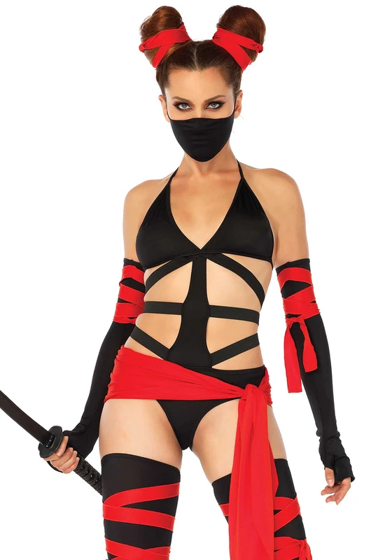 Leg Avenue 86693-01101-XSmall-BlackRed Movie Adult Sized Costumes, Solid, Black/Red, XS - Image 1