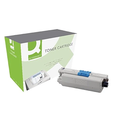 Q-Connect Remanufactured Toner for OKI 44973508 Toner, Black