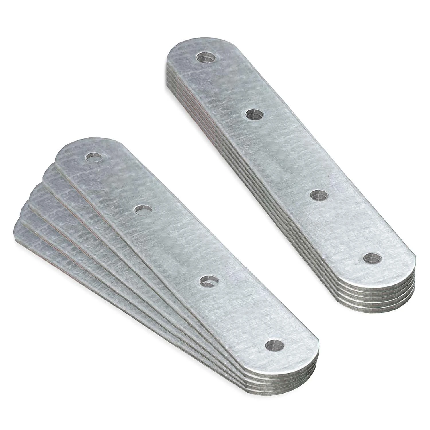 OMIdeas 10 x Connecting Plates (120 x 25 x 2) Straight Repair Joining Fixing Mending Flat Bracket Brace Shelf Support Metal Galvanised Connector