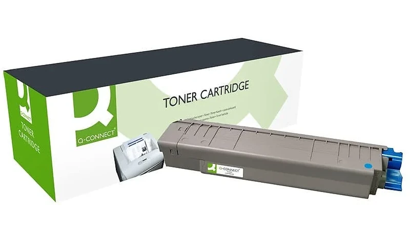 Q-Connect Remanufactured Toner for OKI Mc861 Toner Cartridge High Yield, Cyan