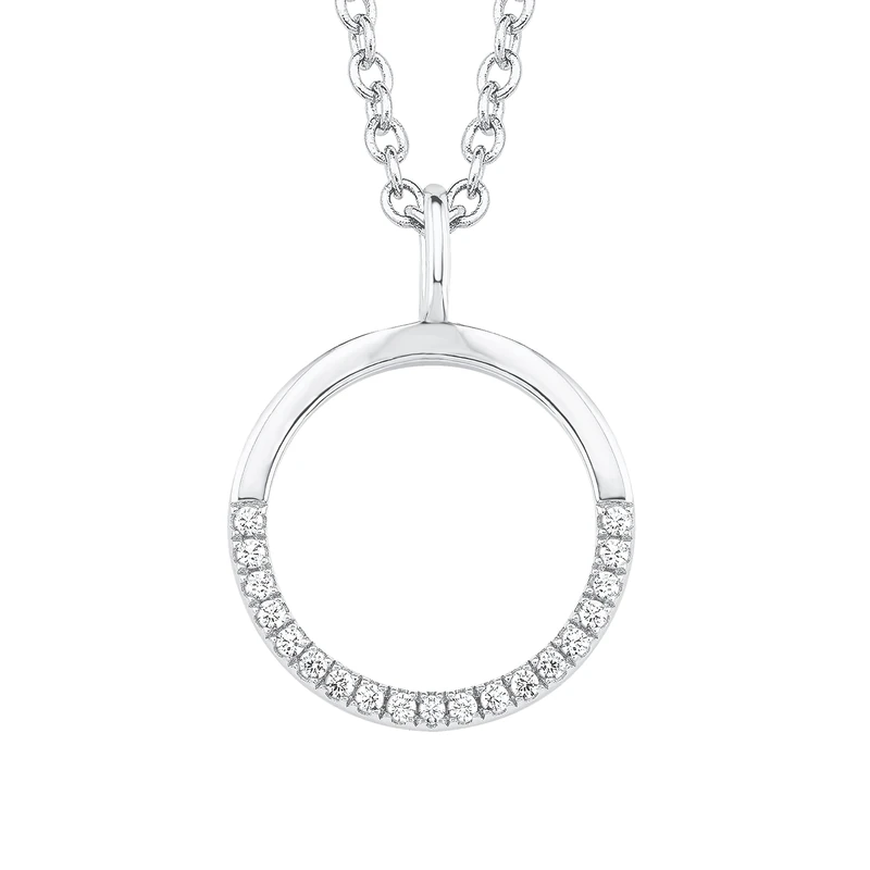 s.Oliver Chain with pendant Women Sets, with Zirconia synth., 42+3 cm, Silver, Comes in jewelry gift box, 2018677