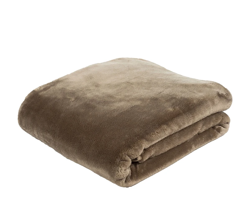 Gözze - Premium Cashmere Feel Cuddly Living Room Blanket/Throw, 500 g/m², 180 x 220 cm - Taupe