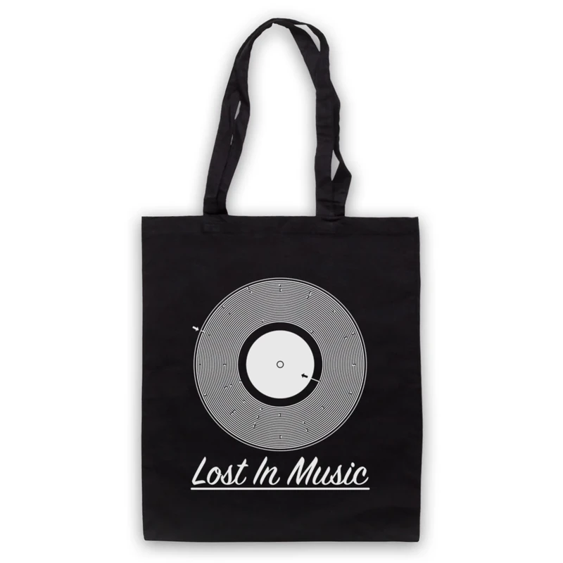 My Icon Art Lost In Music Vinyl Record Groove Maze Tote Bag