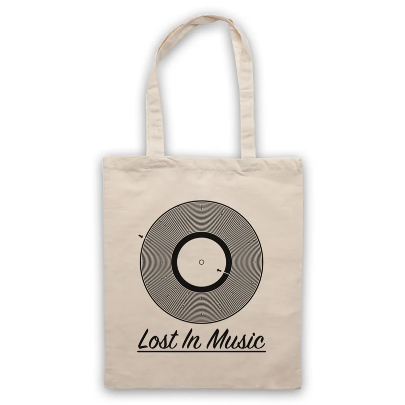 My Icon Art Lost In Music Vinyl Record Tote Bag - Natural - Image 1