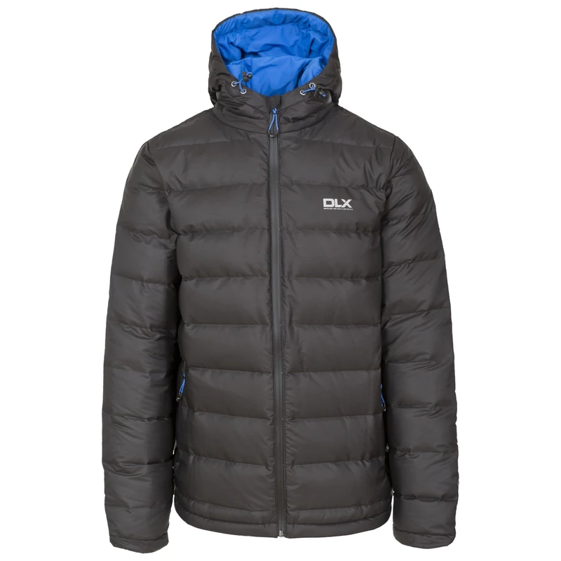 Trespass DLX Ambrose, Black, XS, Warm Down Jacket with Hood, 80% Hydrophobic Down for Men, X-Small, Black - Image 1