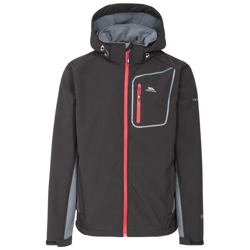 Trespass Mens Softshell Jacket Water Resistant Windproof Outdoor Coat Strathy II - Image 1