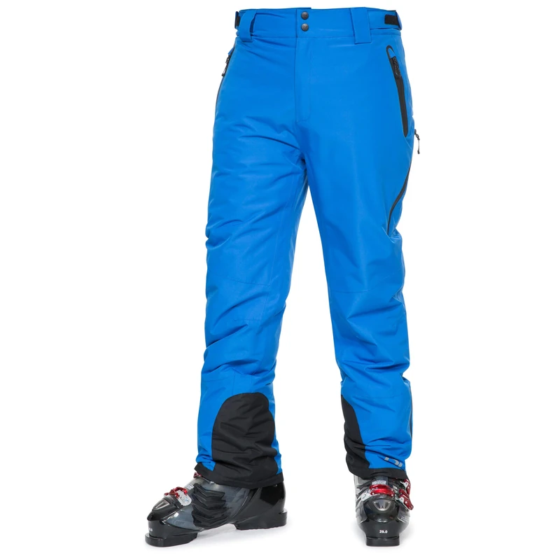 Trespass DLX Coffman, Blue, XXL, Waterproof Ski Trousers with Ankle Zips, Ankle Gaiters & Side Ventilation for Men, XX-Large / 2X-Large / 2XL, Blue