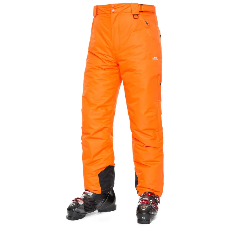 Trespass Bezzy, Sunrise, M, Waterproof Ski Trousers with Ankle Zips, Ankle Gaiters & Side Ventilation for Men, Medium, Orange