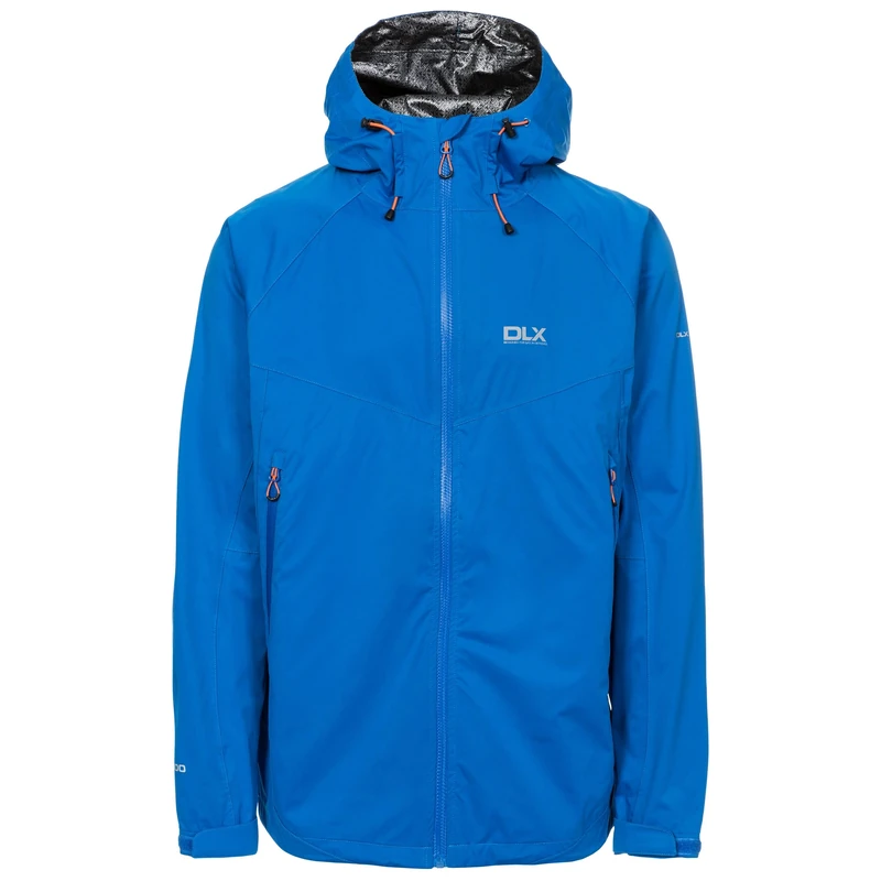 Trespass DLX Edmont II, Blue, XXL, Waterproof Jacket with Hood for Men, XX-Large / 2X-Large / 2XL, Blue