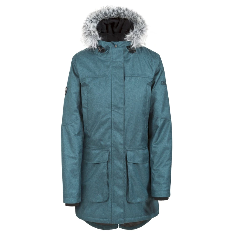Trespass Womens Parka Jacket Waterproof Longer Length Thundery