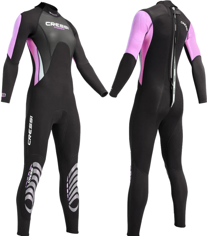 Cressi Women's Morea Lady - All-in-one Wetsuit, Black/Pink/Silver, XL 5 UK