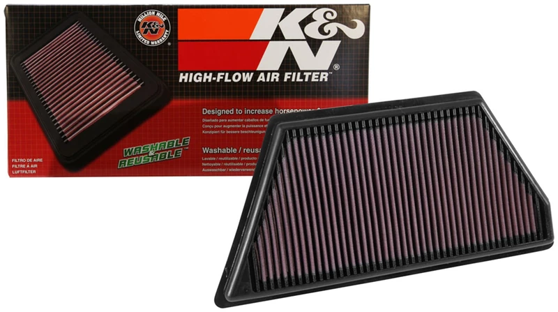 K&N Engine Air Filter: High Performance, Premium, Washable, Replacement Filter: 2016-2020 CADILLAC CT6, 33-5055