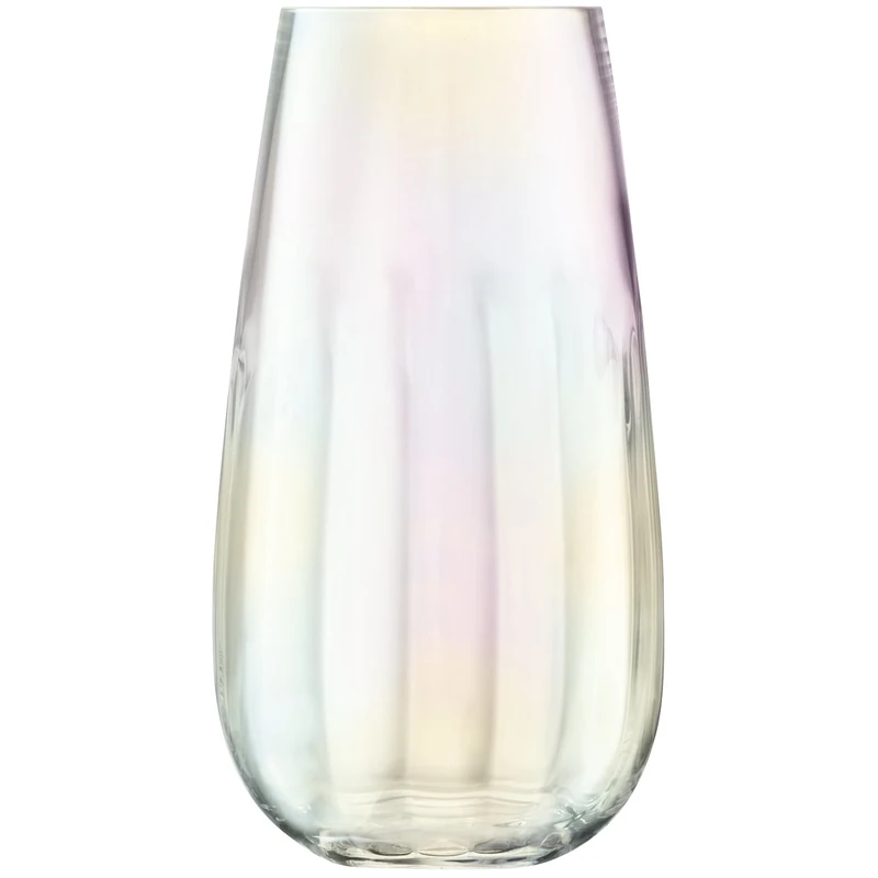 LSA International Pearl Vase H28cm Mother of Pearl| 1 Unit | Mouthblown & Handmade Glass | Hand Painted | PE22