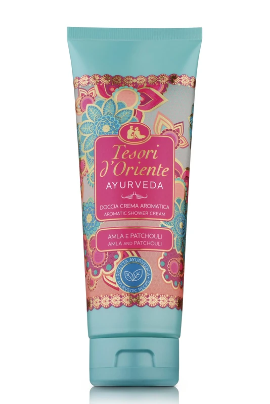 Tesori d'Oriente - Ayurveda Shower Cream with Notes of Amla and Patchouli, Gently Cleanses the Skin and Gives Radiance and Softness, 250 ml
