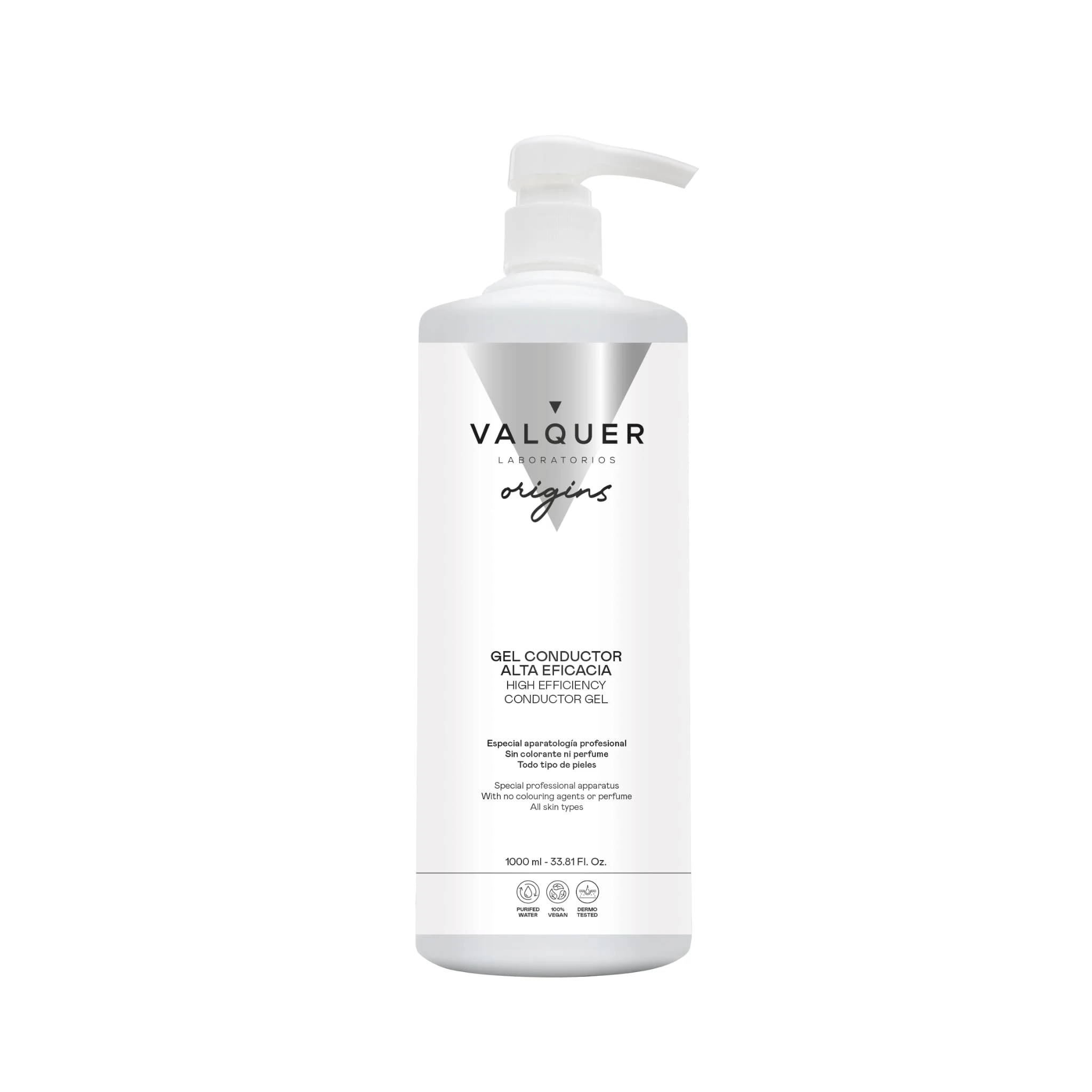 VALQUER Ultrasound Conductive Gel for Face and Body | Professional Use in Radiofrequency, Laser Hair Removal, IPL, Cavitation, and Microcurrents | Water-Based, Colorless and Odorless | 1 L