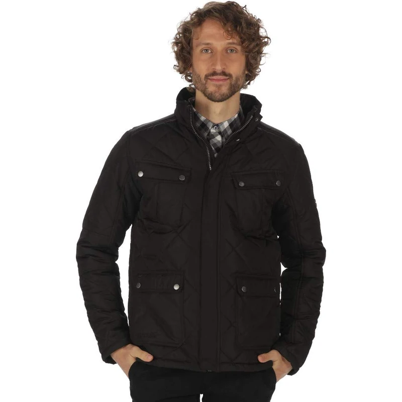 Regatta Water Repellent Lathan Men's Outdoor Down Jacket available in Black - Small