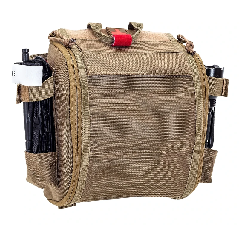 Elite Bags, Quickaid'S Paramedic Medicine Cabinet Molle Leg, Polyamide Brown Coyote