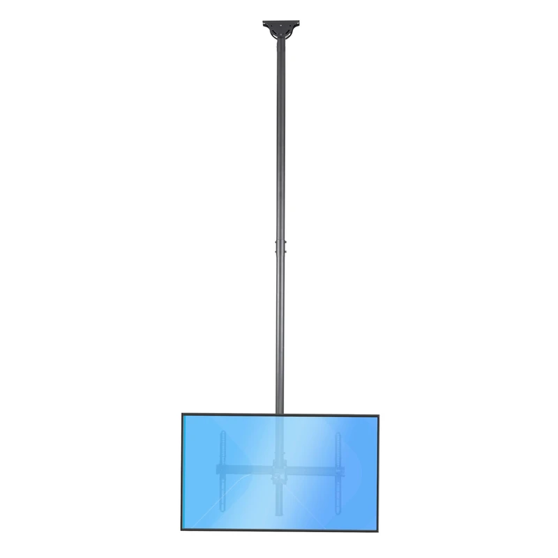 StarTech.com TV Ceiling Mount, Hanging Single Screen Vesa Mount for 32”-75" TVs/Displays - Height Adjustable Telescopic Pole