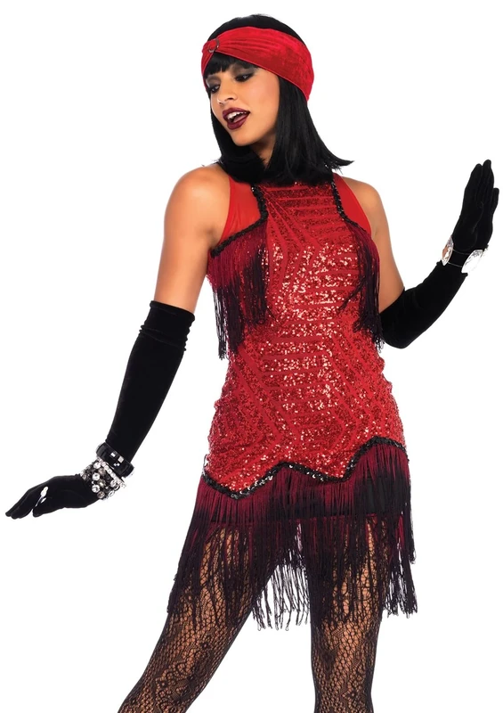 Leg Avenue 86698 - Gatsby Girl, X-Large (Burgundy) - Image 1