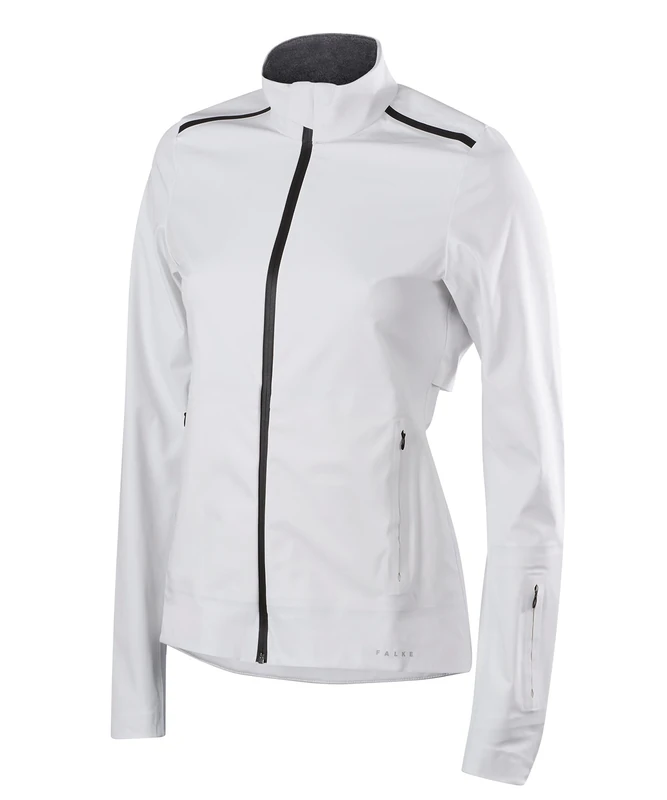 FALKE Women Women Running Softshell Jacket Jacket - White, 2X-Large