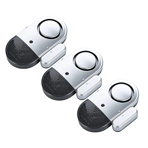 Window Door Alarm 3 Pack Noopel Home Security Ultra-Slim Door and Window Alarms Door Window Burglar Alarm with LOUD 120 DB Siren - DIY EASY to Install (3)