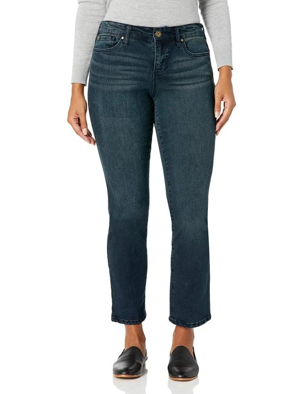 Bandolino Women's Mandie Signature Fit High Rise Straight Leg Jean Petite, Nightfall, 16 Short
