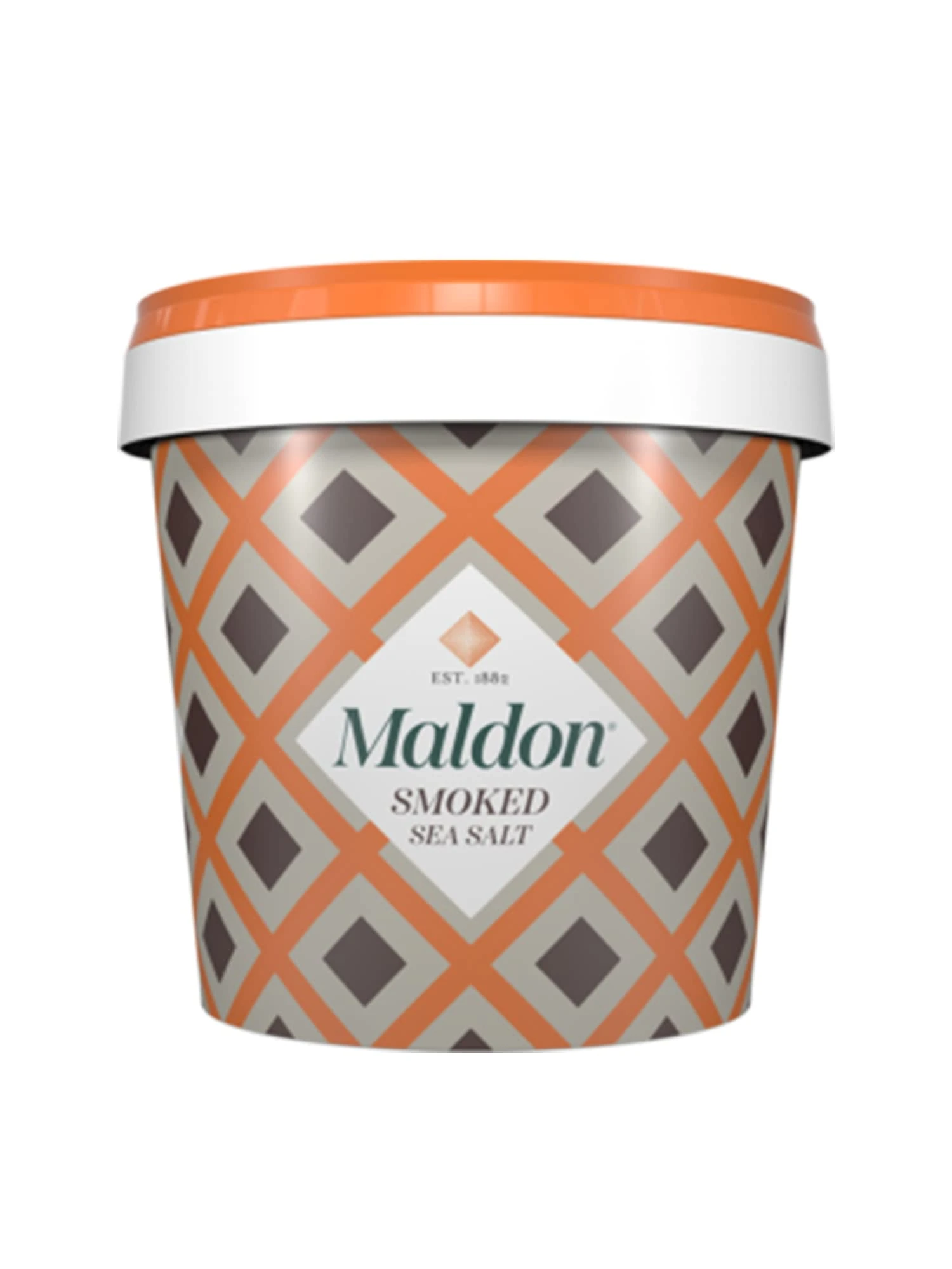 Maldon - Smoked Sea Salt Flakes - Unique Pyramid Shaped Salt Flakes - Gently Smoked Over Oak - Perfect for a Wide Range of Dishes, Hand-Harvested for Four Generations - 500g Tub