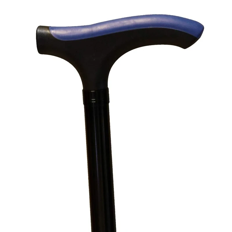 Queraltó T-Handle Advance Aluminium Extendable Folding Crutch Walking Stick Blue