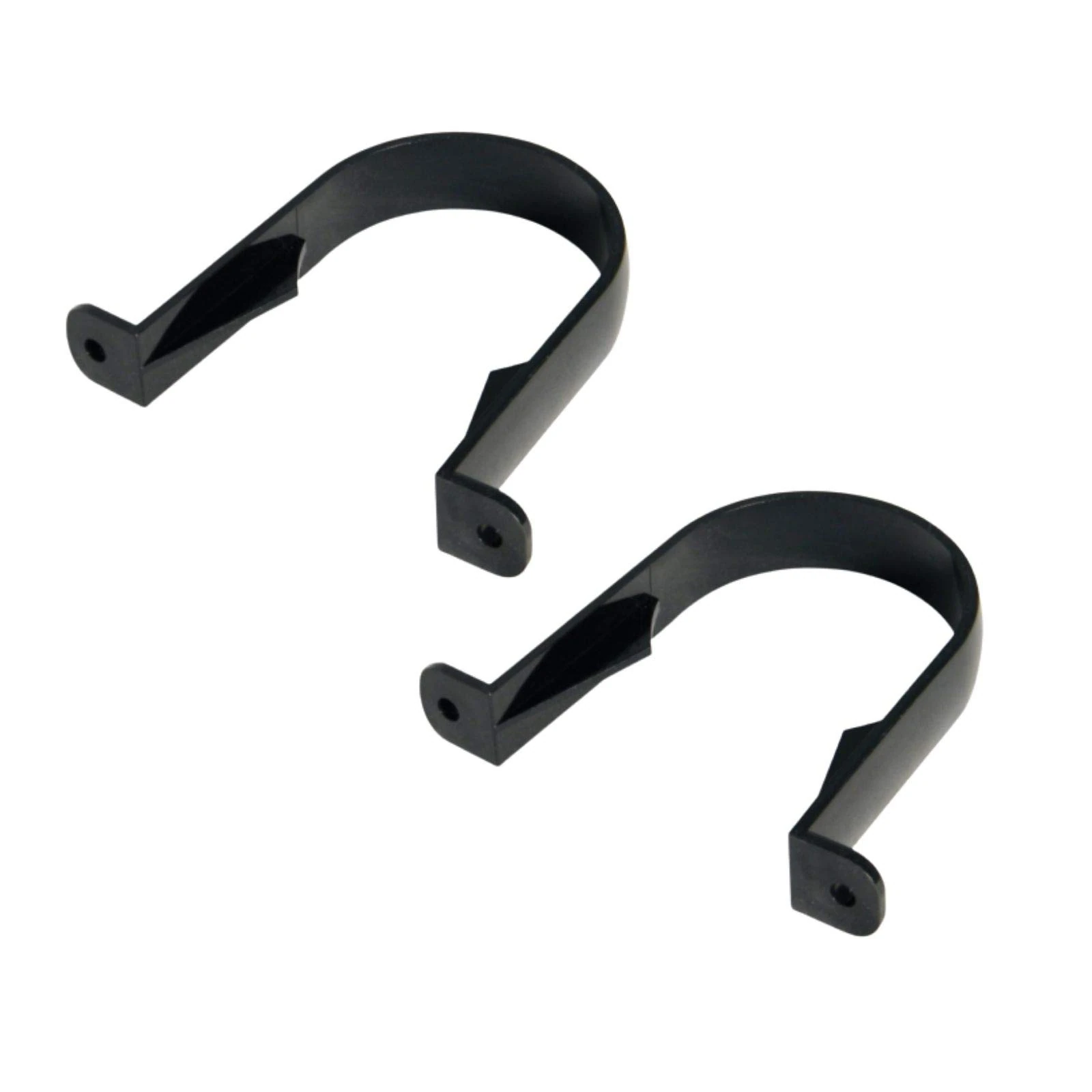FLOPLAST Black 68mm Round Gutter Pipe Clip - Bag of 2