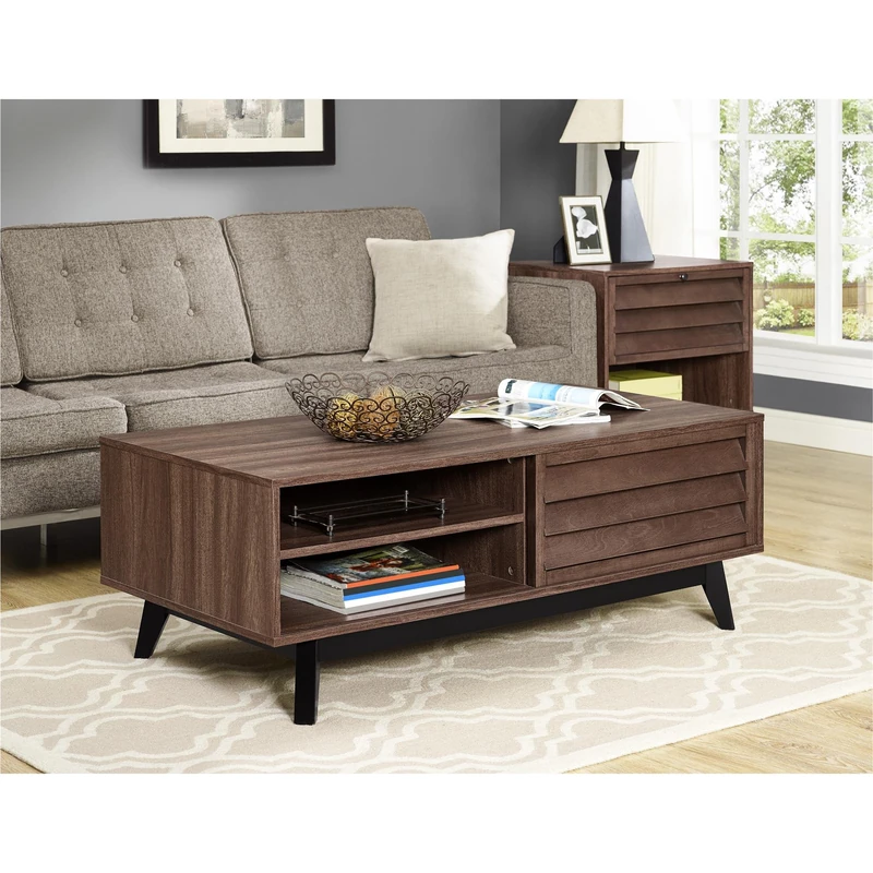 Ameriwood Vaughn Coffee Table Walnut Look