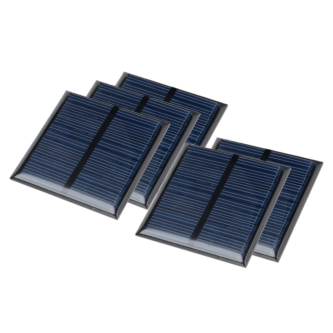 sourcingmap 5Pcs 5.5V 60mA Poly Mini Solar Cell Panel Module DIY for Light Toys Charger 60mm x 60mm
