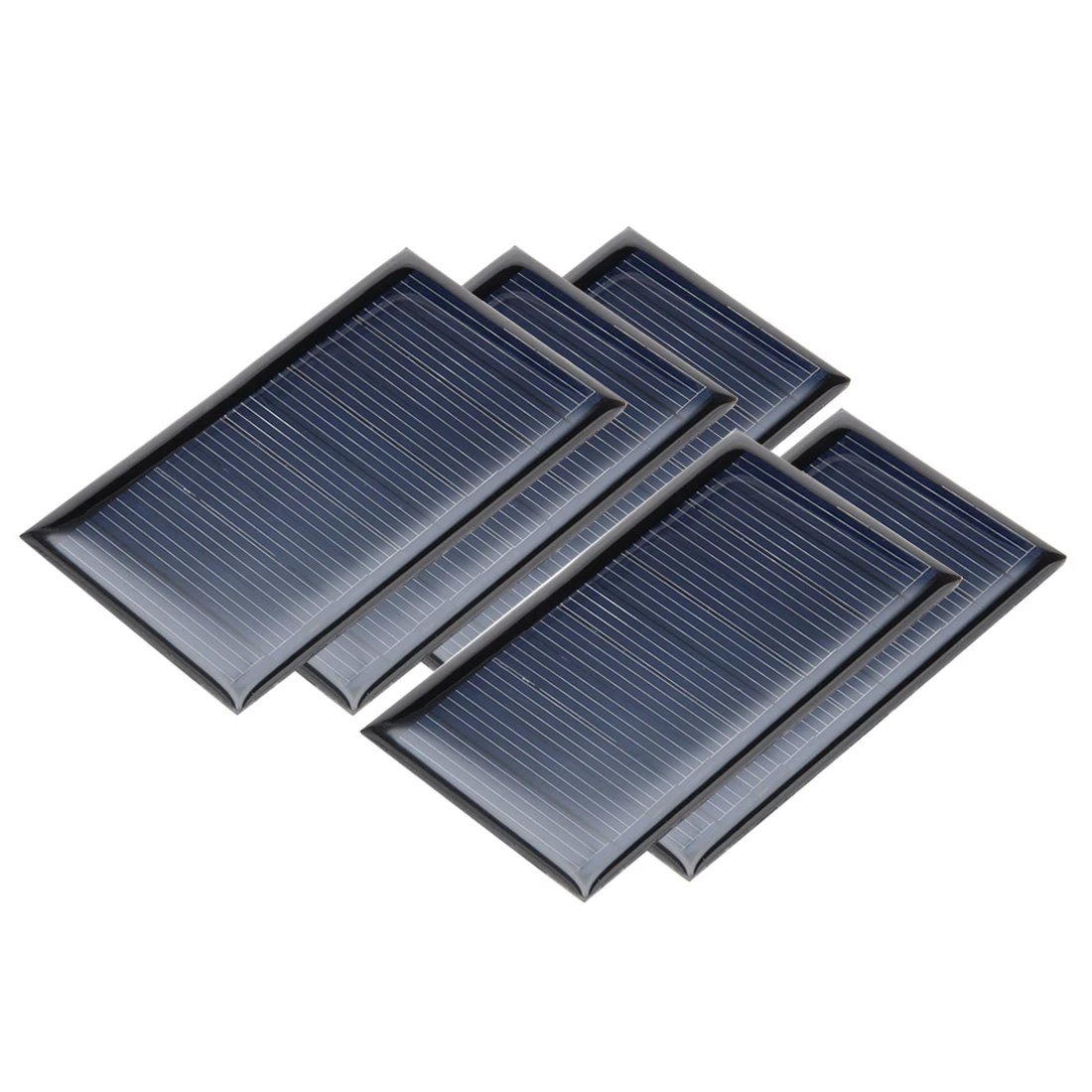 sourcingmap 5Pcs 5V 70mA Poly Mini Solar Cell Panel Module DIY for Light Toys Charger 80mm x 45mm