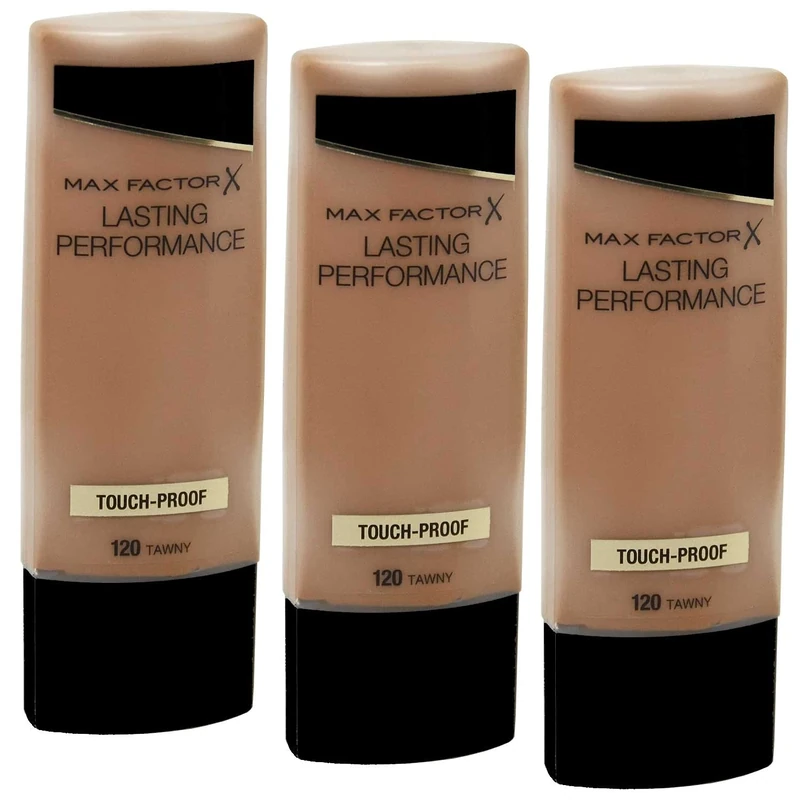 3 x Max Factor Lasting Performance Touch Proof Foundation 35ml - 120 Tawny