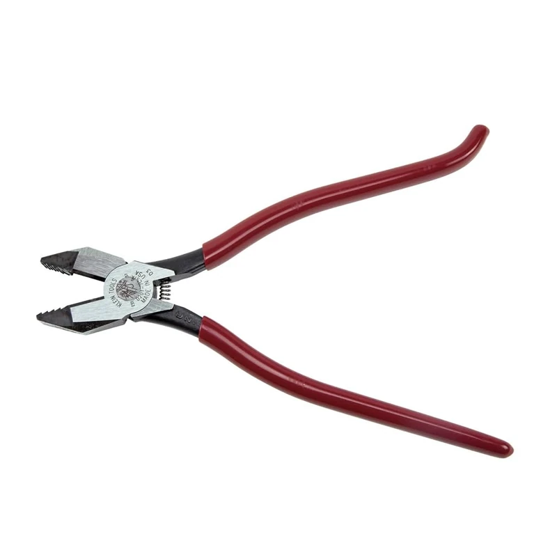 Ironworker's Pliers, Aggressive Knurl, 9" Klein Tools D201-7CSTA , Red