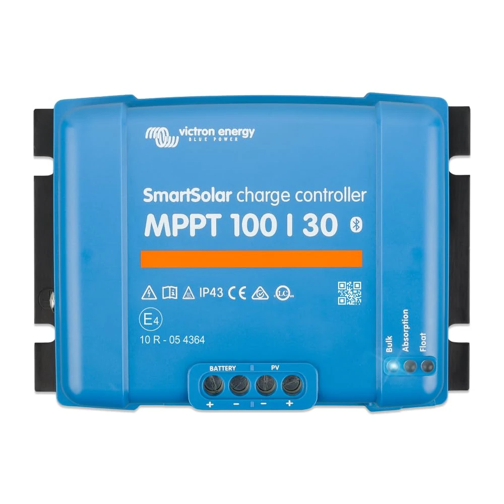 Victron Energy SmartSolar MPPT Solar Charge Controller (Bluetooth) - MPPT Charge Controller for Solar Panels - 100V 30 amp 12/24-Volt