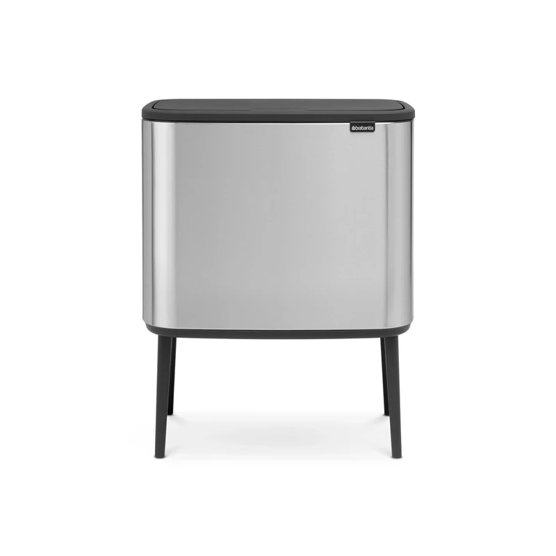 Brabantia Bo Touch Bin - 36L Inner Bucket (Matt Steel Fingerprint Proof) Waste Kitchen Bin - Soft-touch