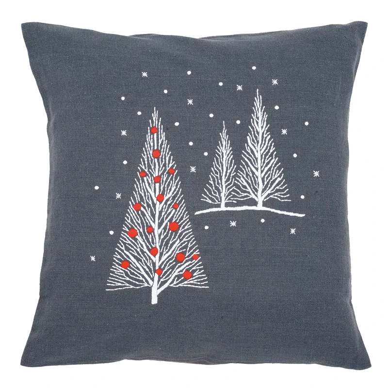 Vervaco Embroidery Cushion Kit Christmas Trees, Assorted