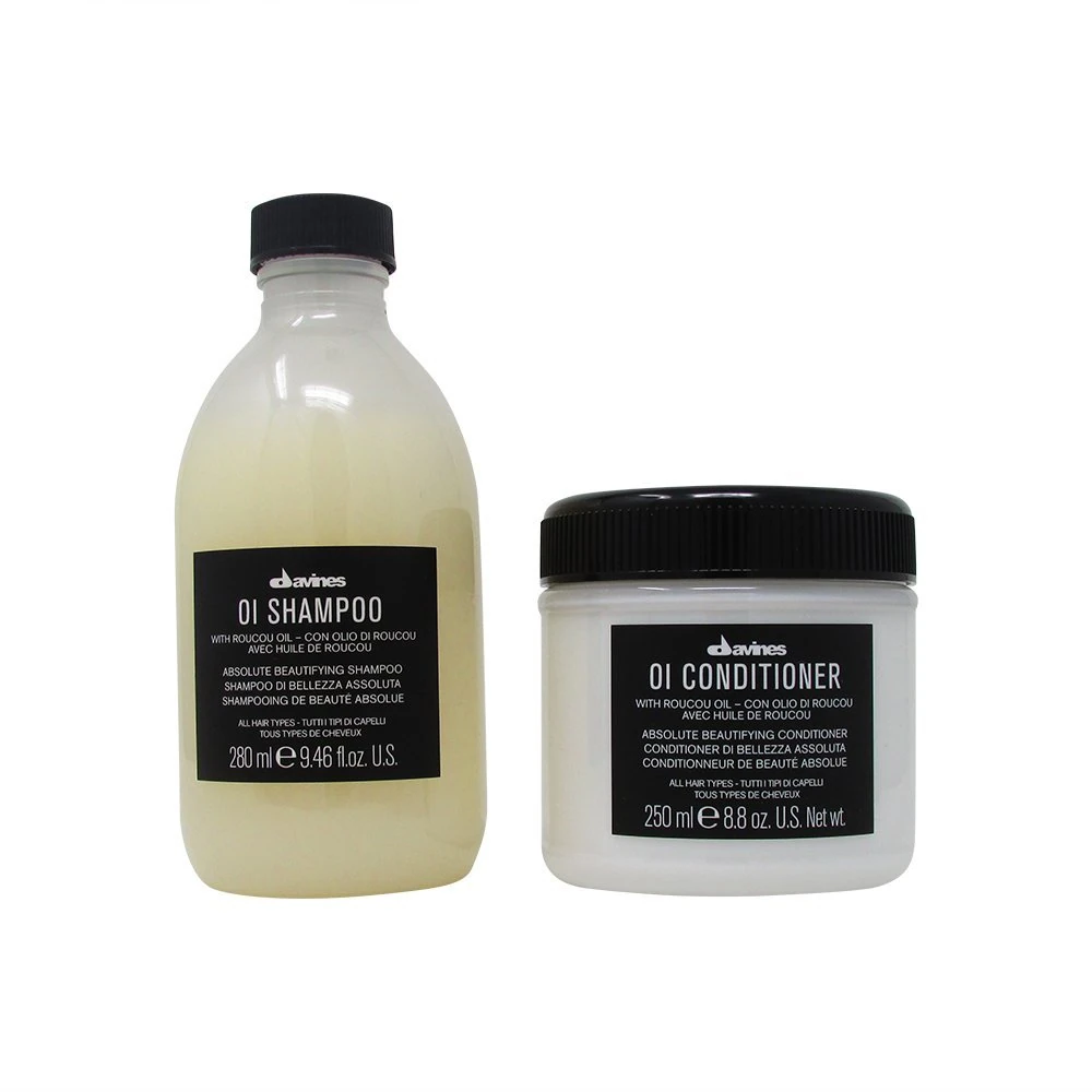Bundle-2 Items : Davines Essential Haircare OI Shampoo - Absolute Beautifying Shampoo 280ml & Davines Essential Haircare OiI Conditioner - Absolute Beautifying Conditioner 250ml