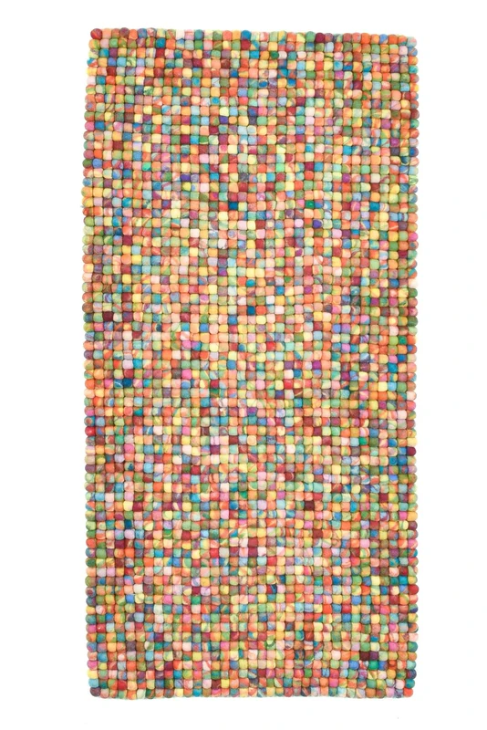 Theko Ballo Uni 802 Classic Oriental Rug Hard-Wearing and Very Robust in Multi-Coloured Dimensions: 90 cm x 160 cm 406876