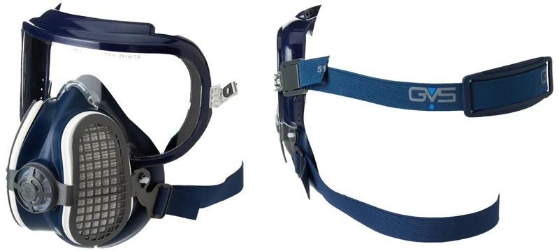 GVS Filter Technology SPR405 Elipse Integra Safety Goggle + P3 Dust and Nuisance Odour Half Mask Respirator, Filters Ready Fitted, M/L