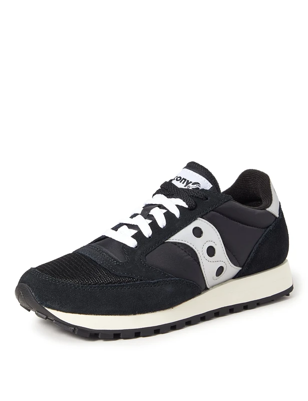 Saucony Mens Jazz Original Vintage Sneaker, Black Silver White, 8.5 UK