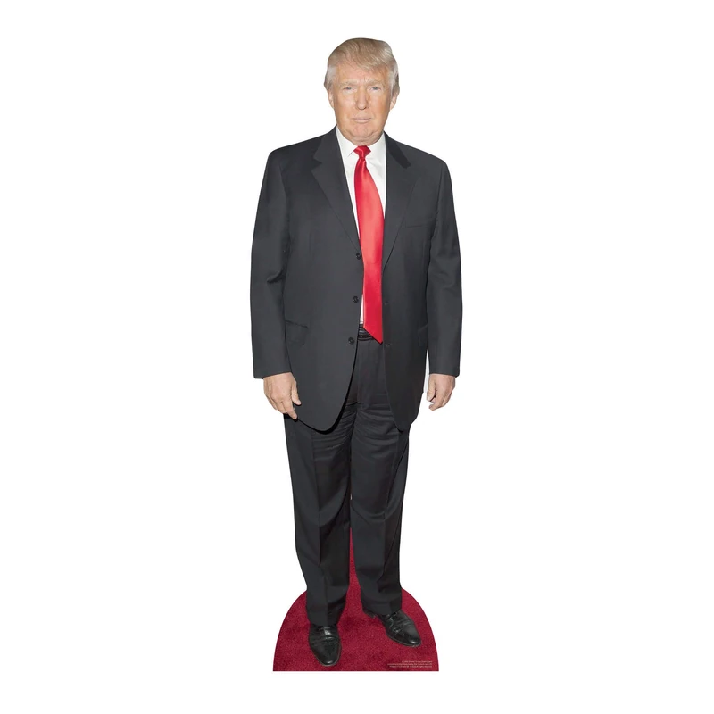 Star Cutouts SC1951 Donald Trump US President Red Tie Lifesize Cardboard Cutout 186cm – Political Party Decoration, Event Display & Collector Gift
