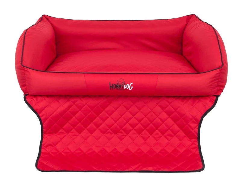 Hobbydog R1 Royal Dog Basket/Bed/Sofa Suitable for Trunks, 90 x 70 cm, Red